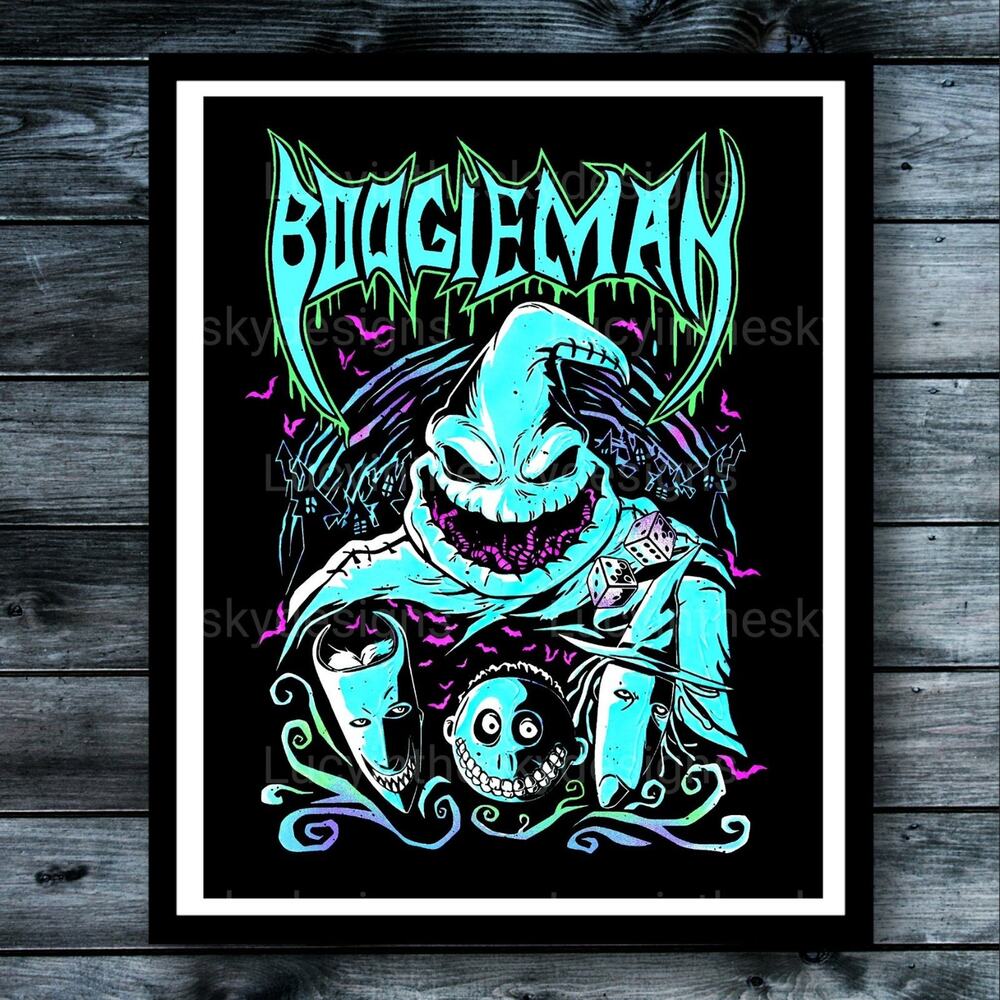 Oogie Boogie Nightmare Before Christmas Jack Skellington Wall Decor Art Print
